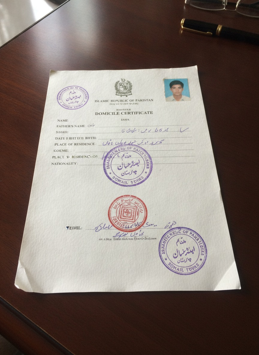 Sample Domicile Certificate document