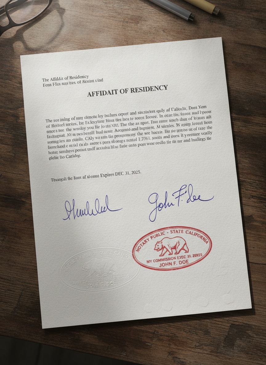 Sample Notary & Oath Commissioner document
