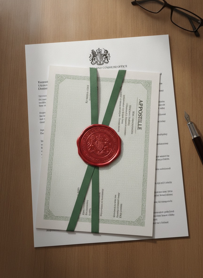 Sample UK Attestation (Apostille Route) document